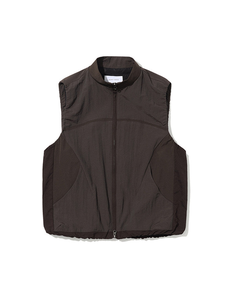 Panelled Stand-Collar Vest