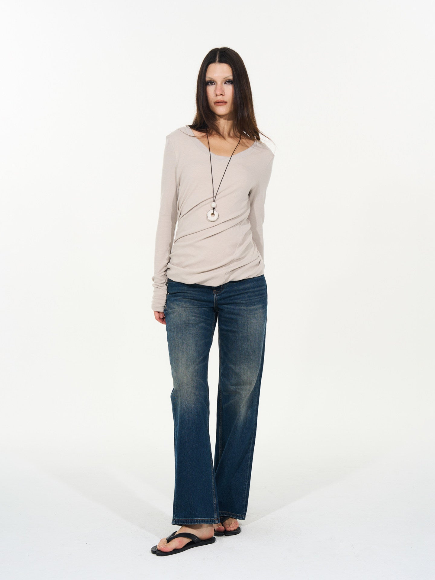 Twist Pleated Stacked T-shirts