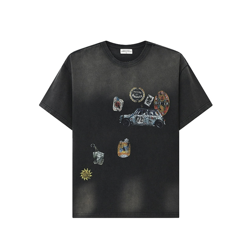 DISTRESSED FADED SHORT SLEEVE T-SHIRT