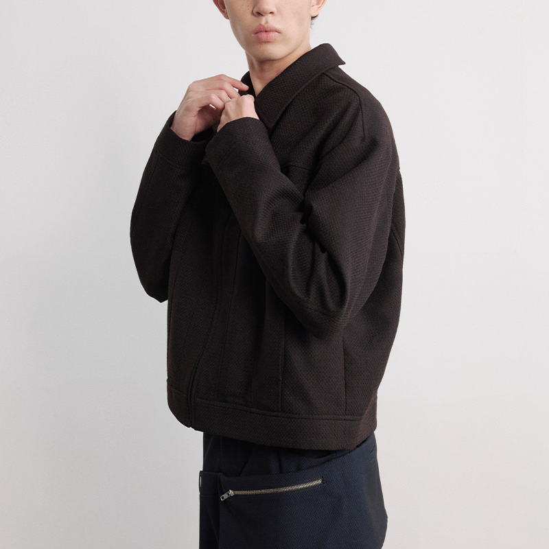 Jacquard Structural Short Jacket