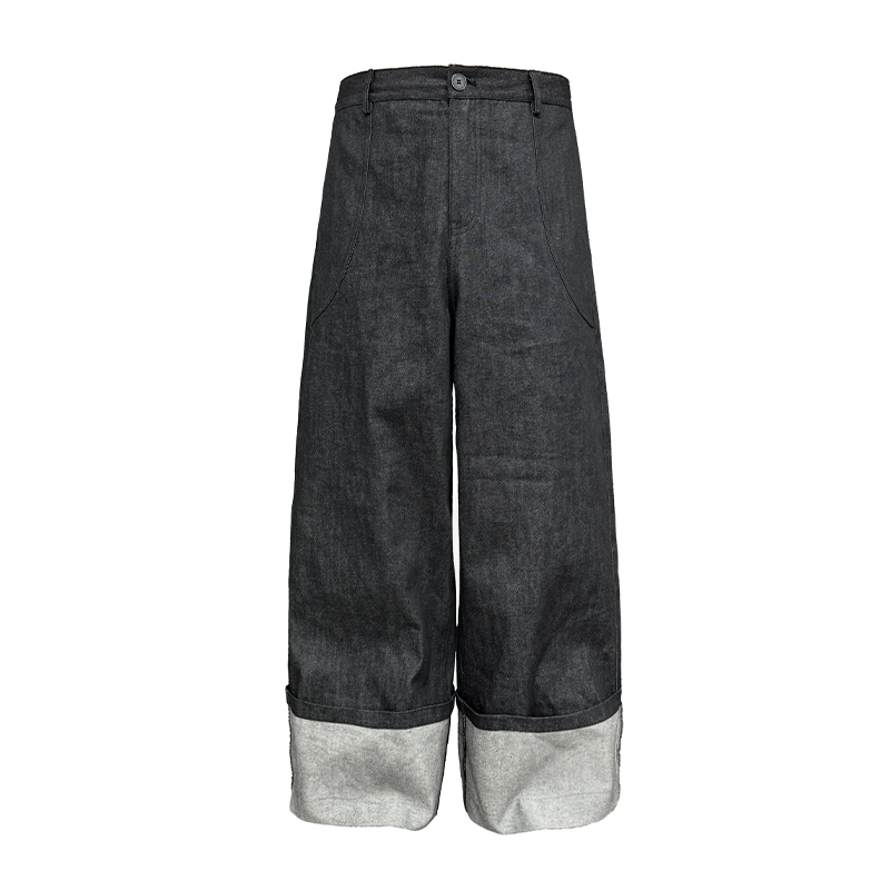 Mid-rise Wide Leg Cow Jeans