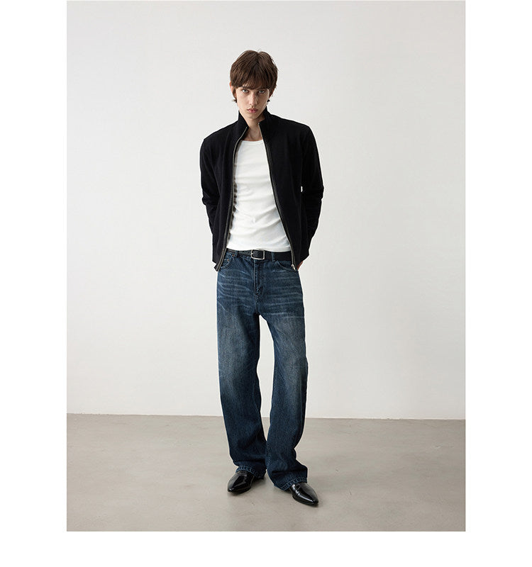 Wool Blend Sheepskin Cardigan