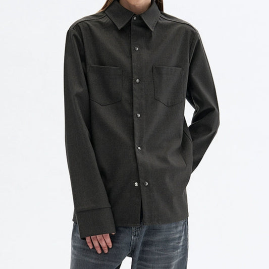 Layered gemstone long sleeve shirt
