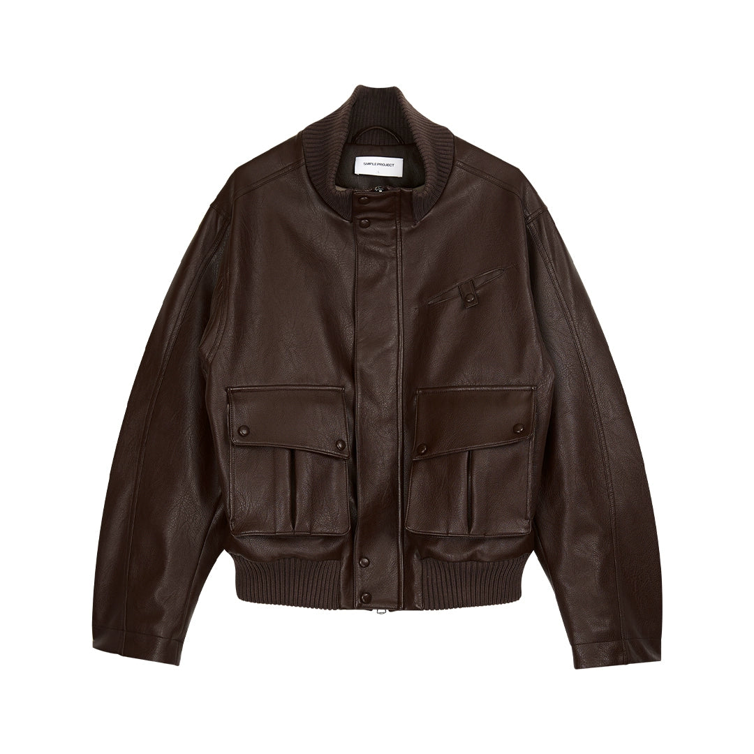 PU Leather Padded jacket