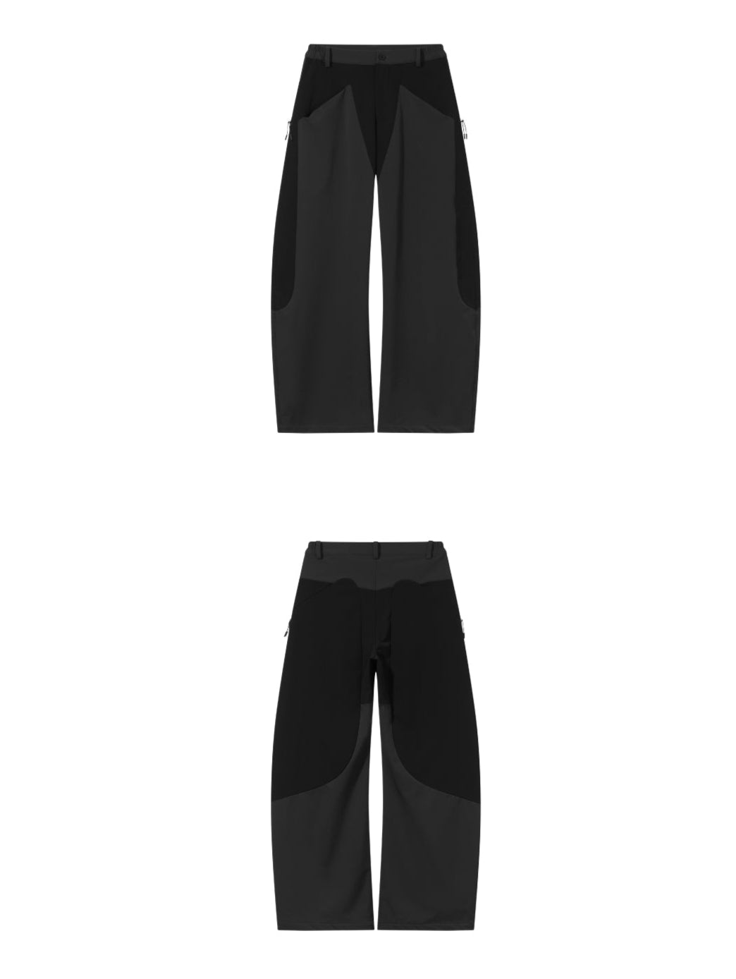 'Triangle' panel loose straight-leg softshell casual trousers