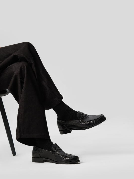 Wax Washed Horseskin Loafers