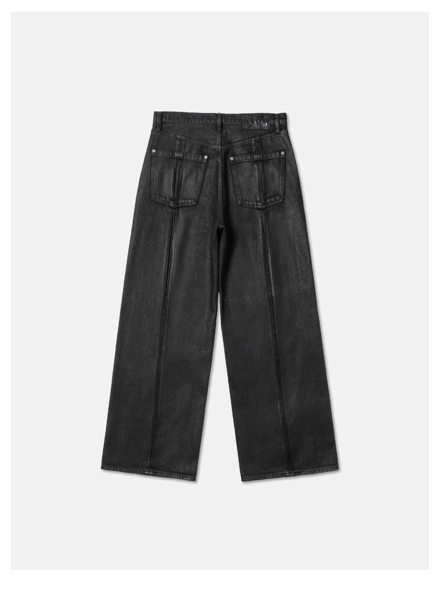 Wax Coated straight jeans