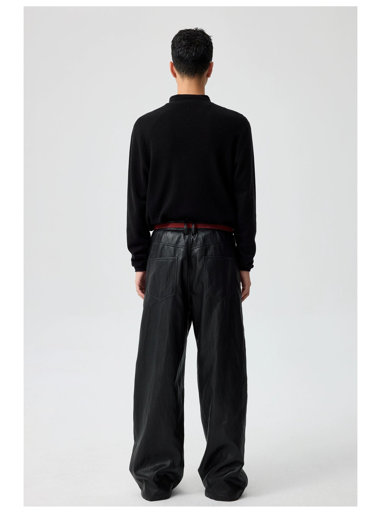 Straight Wire Leather Pants