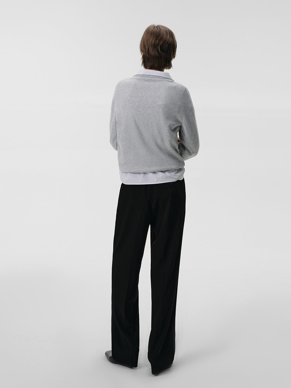Patchwork saddle shoulder knit