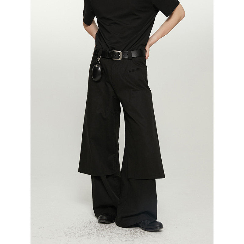 Double-layer cargo trousers
