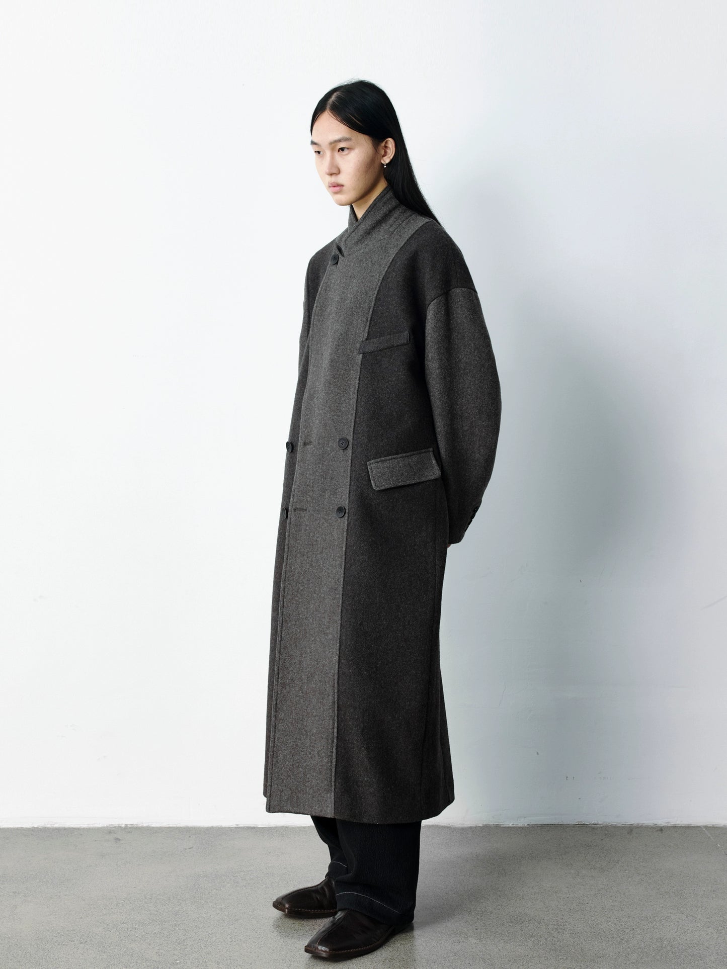 Patch Work Wool Coat