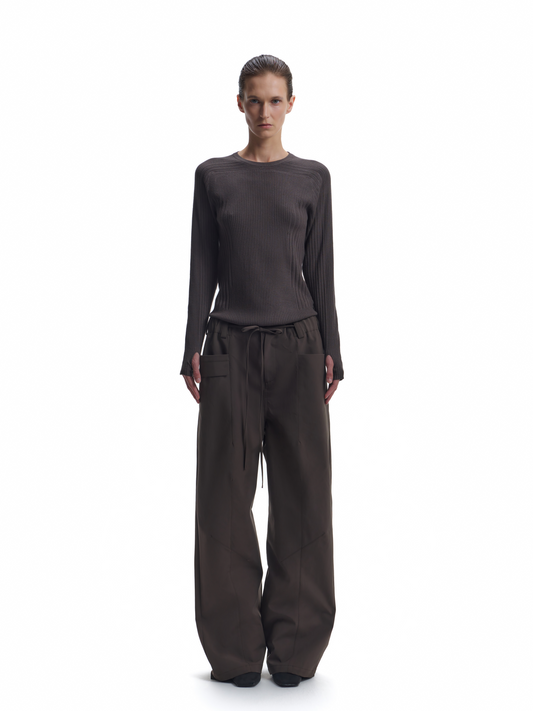 3D cut wrapped pants