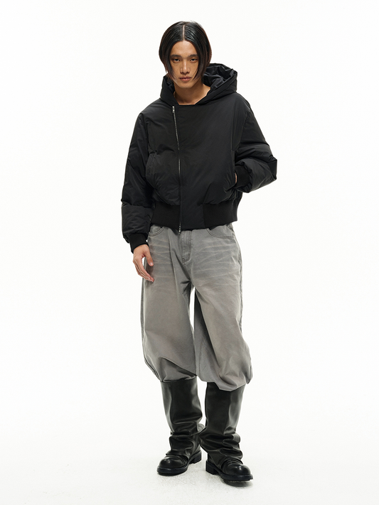 Pleated Cowhide Tube Boots