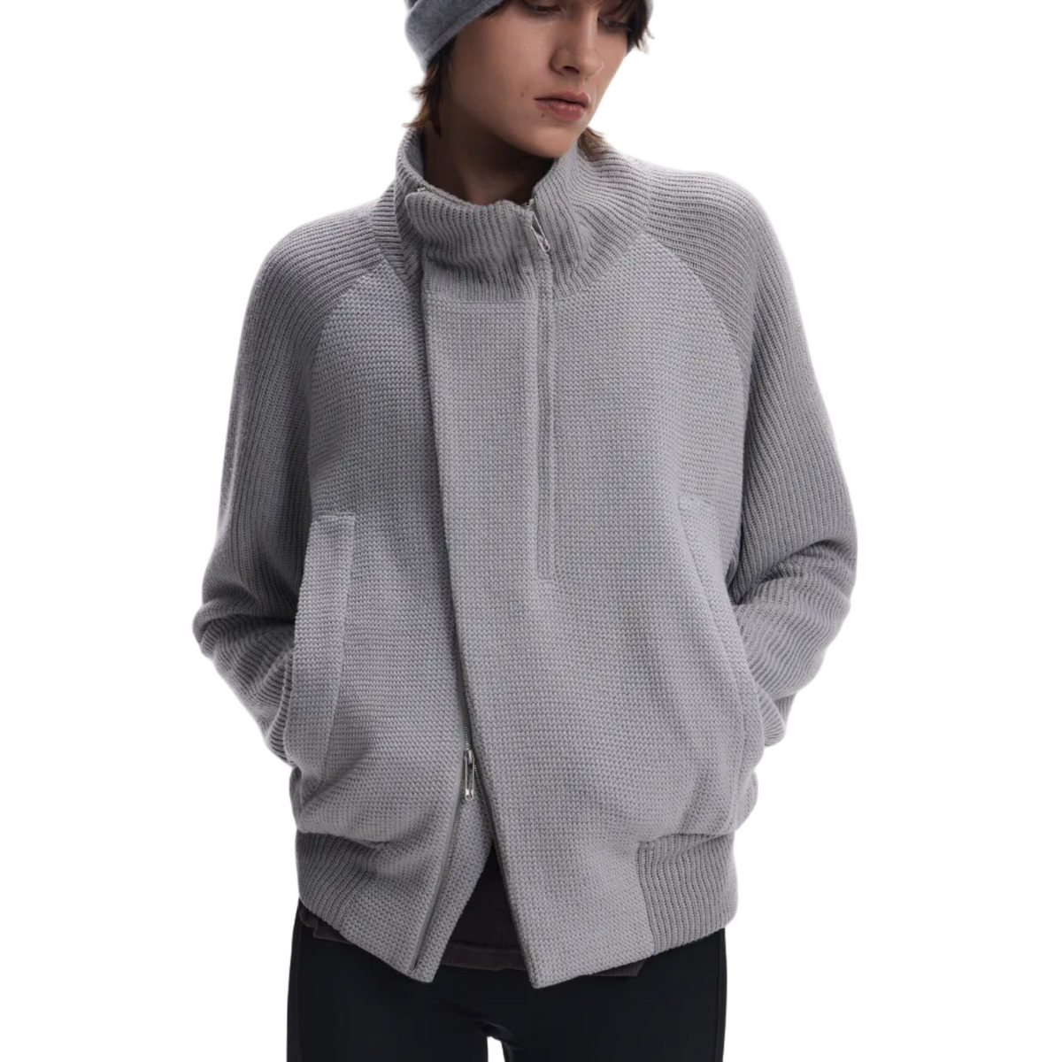 Faux Wool Cardigan Jacket