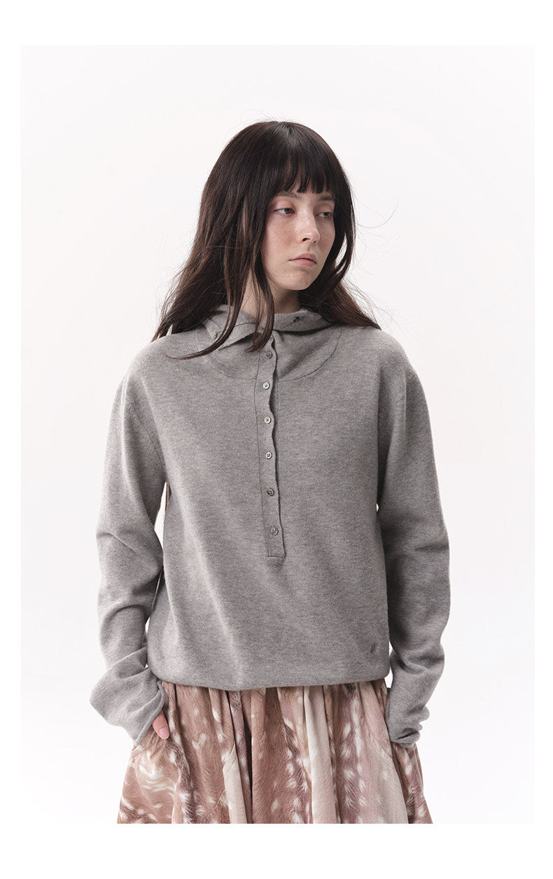 Soft loose curled sweater