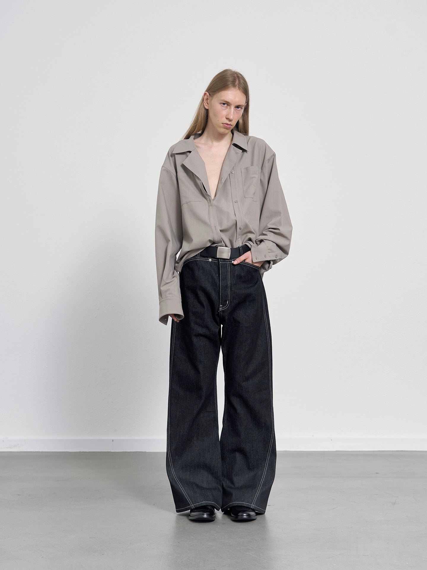 Solid Bootcut Jeans