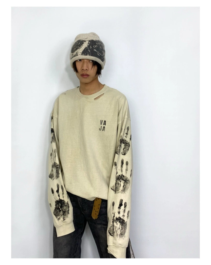 Skull Print Knit Benie