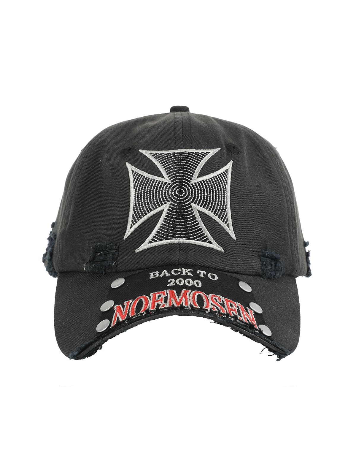 Iron cross thug studs cap
