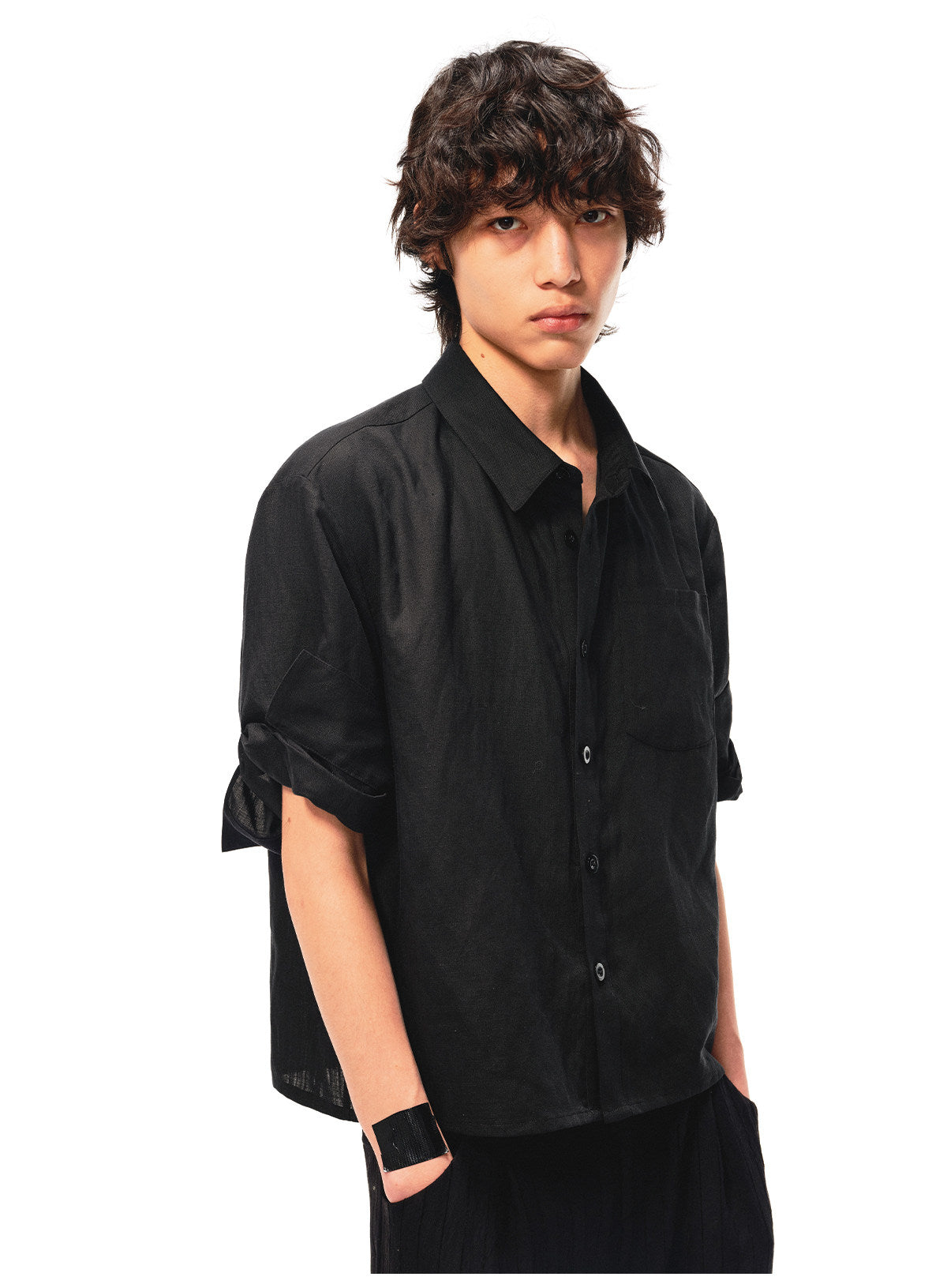"Pulse" Tencel Linen Rolled Edge Shirt