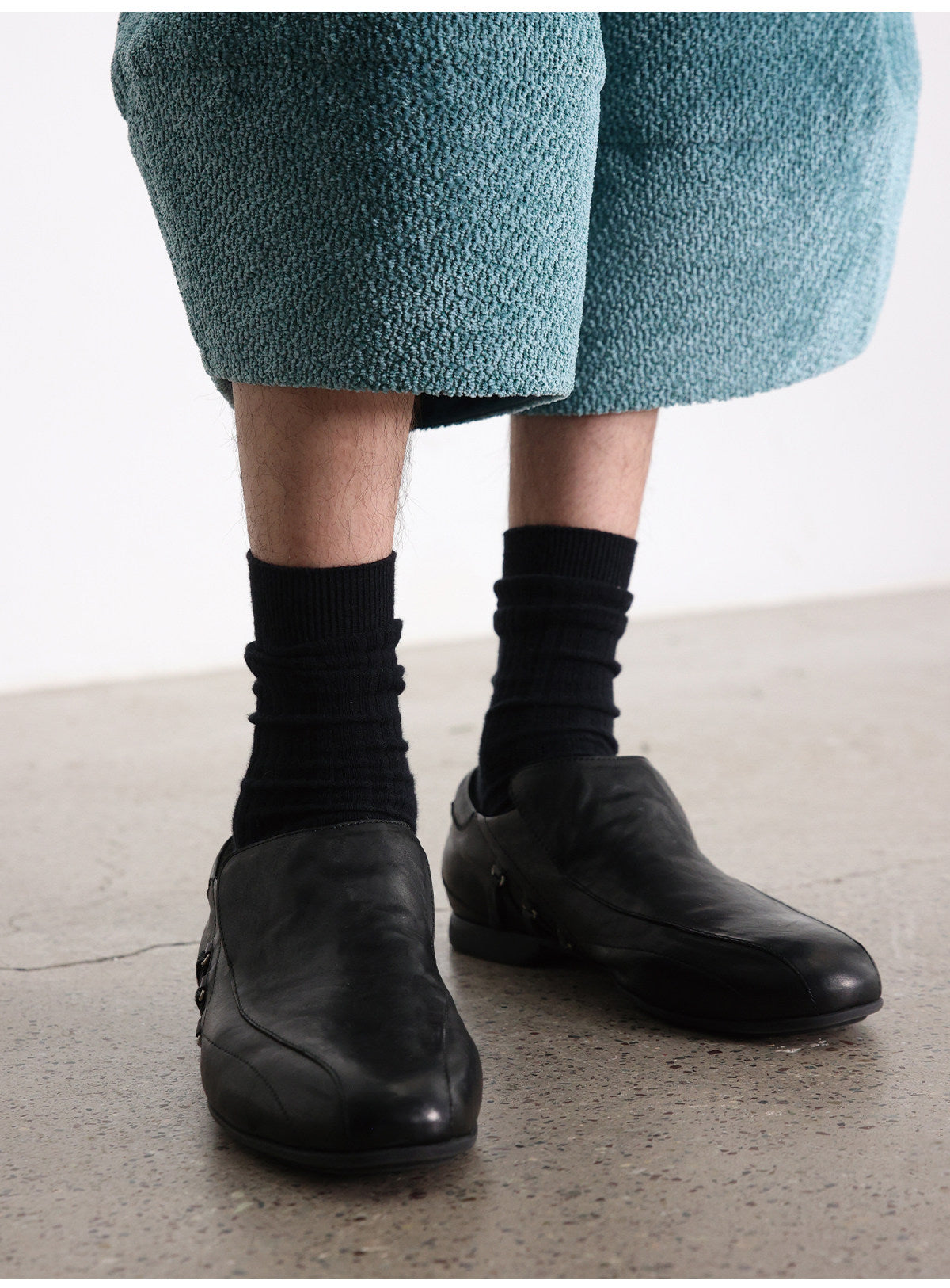 Strap Washed Leather Shoes