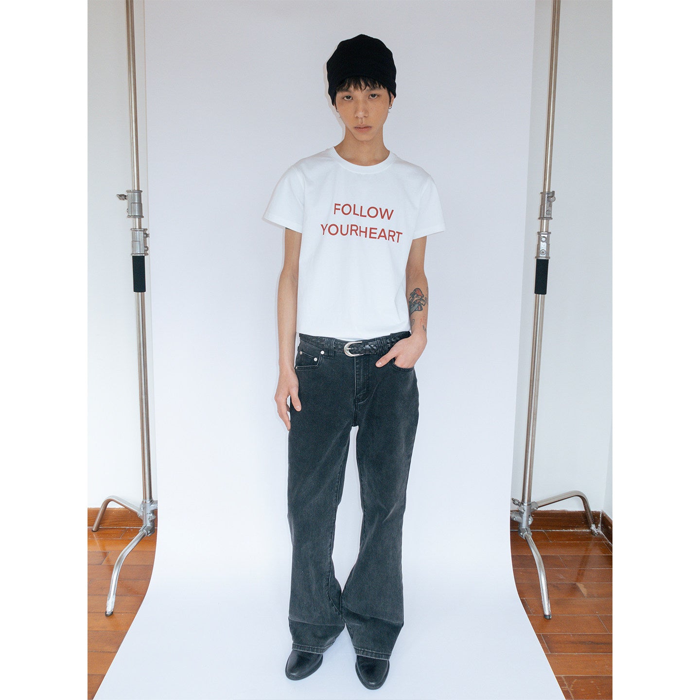 Vintage Contrast Slogan Short Sleeve T-Shirt