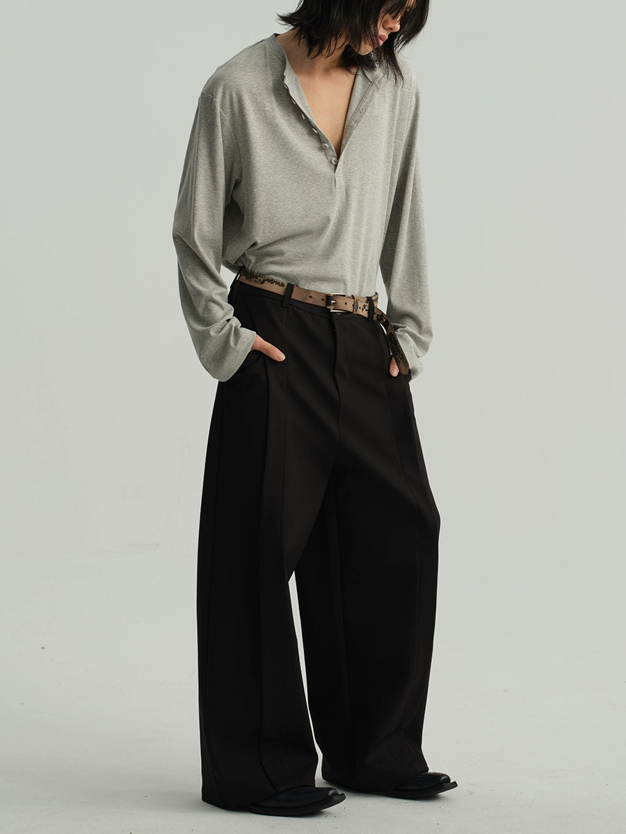 Henry Collar Long Sleeve T-shirt