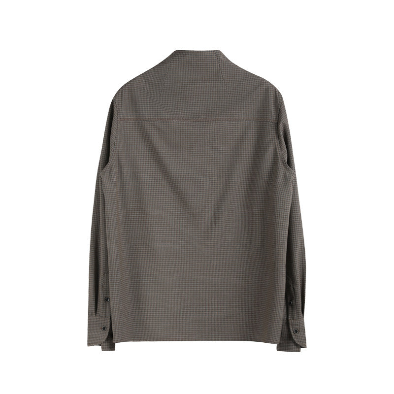 Oak spliced plaid shirt