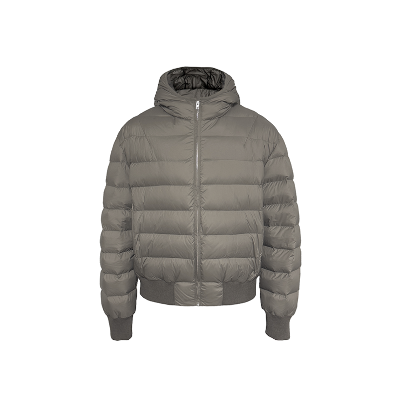 Loose Hooded Pork Rib Down Jacket