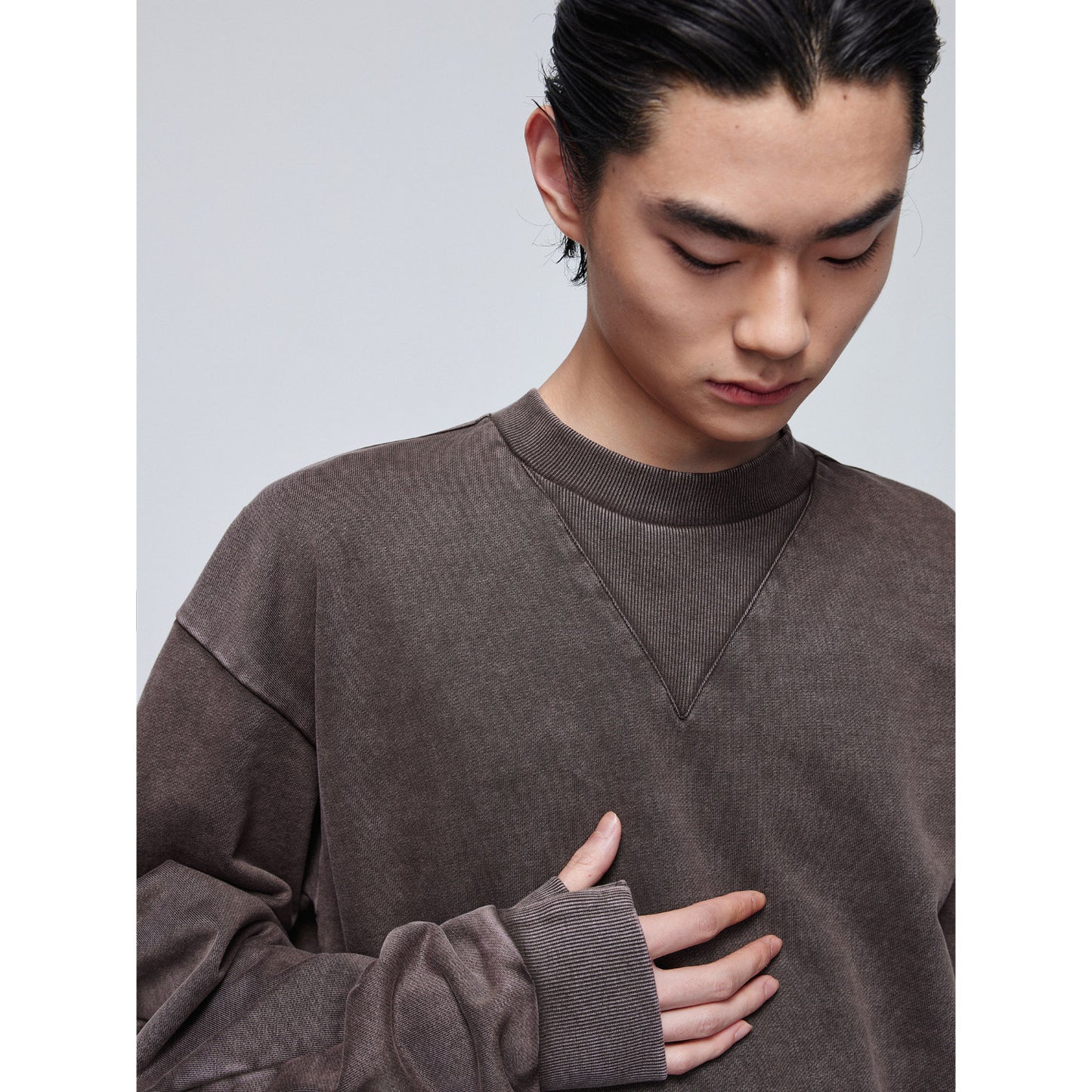 Crew Neck Faded Sweatshirt