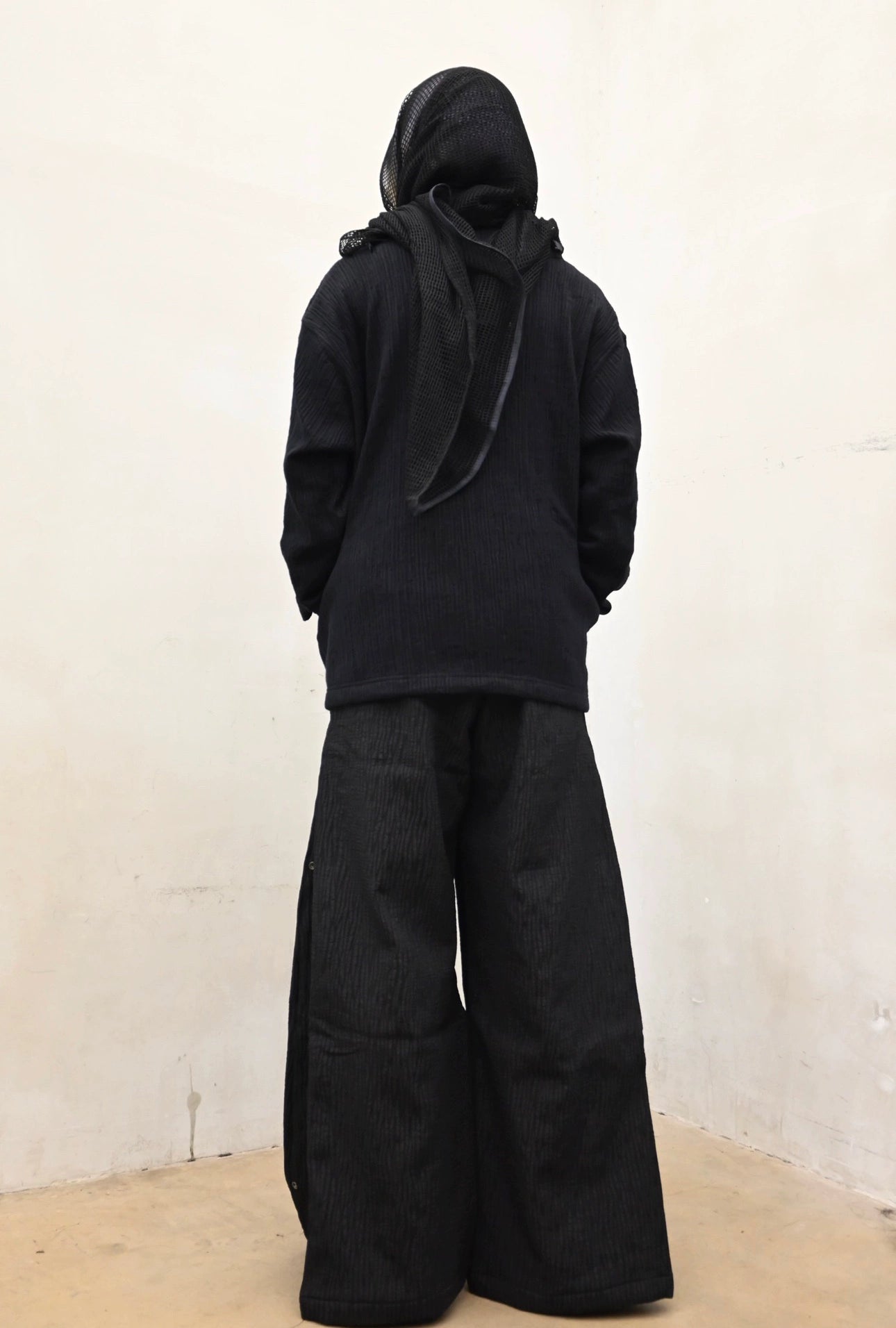 "089WP" Tree Heart Jacquard Straight Fold Pants