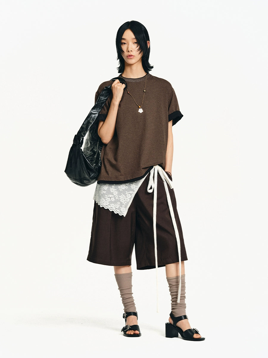 Quad pleated kendo shorts