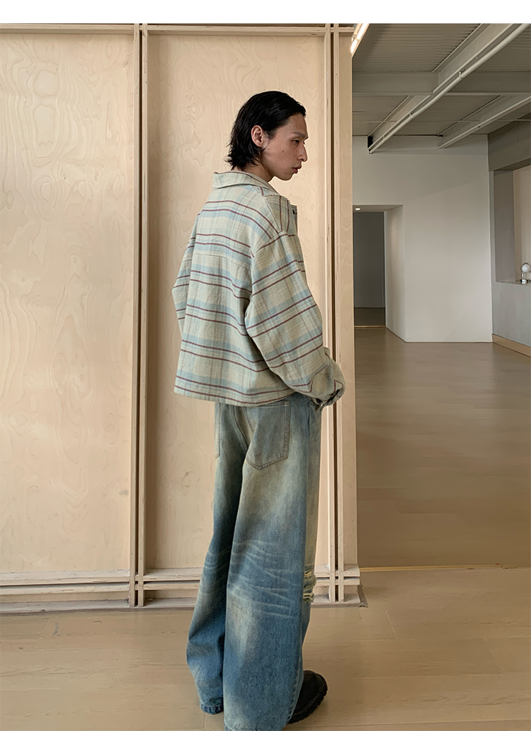 SADSOUP Mud-dyed washed jeans