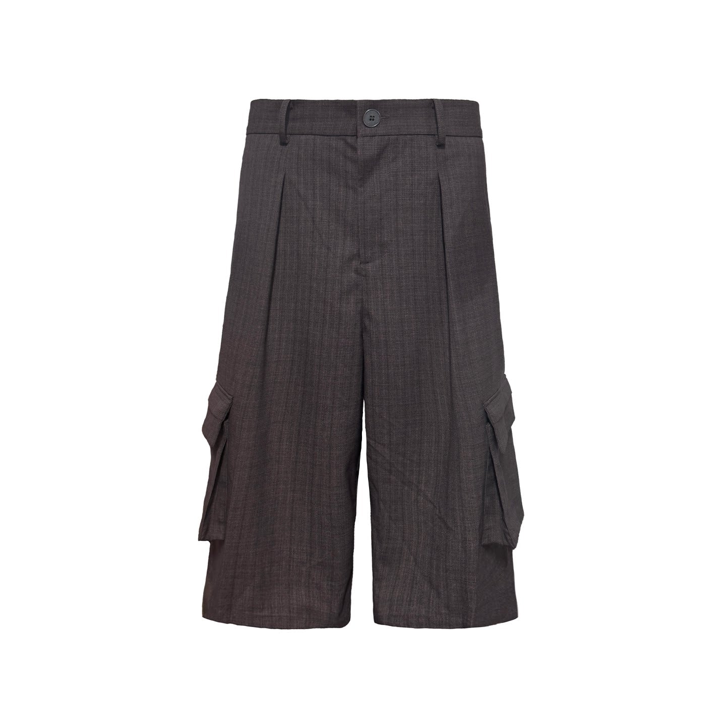 Plaid Pleated Cargo shorts