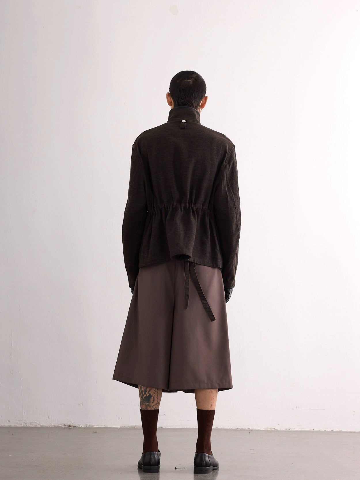 Cropped Double Pleats Shorts K08