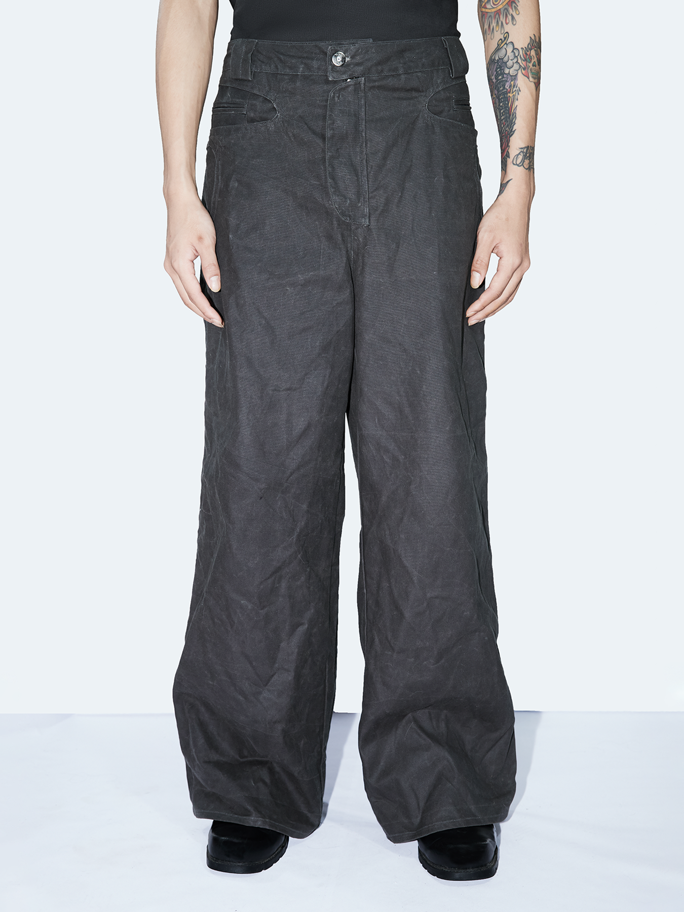 Oil Wax Vintage Canvas Heavy Cargo Pants