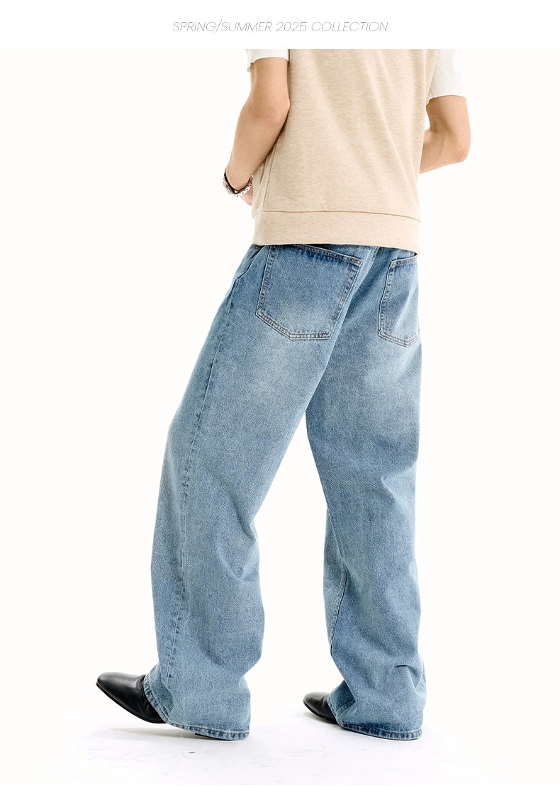 Washed Loose Bootcut Jeans