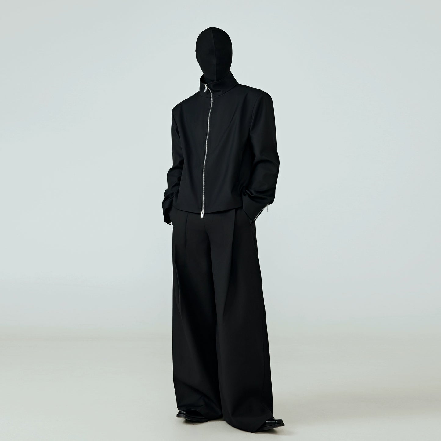 Stand Collar Cropped Jacket