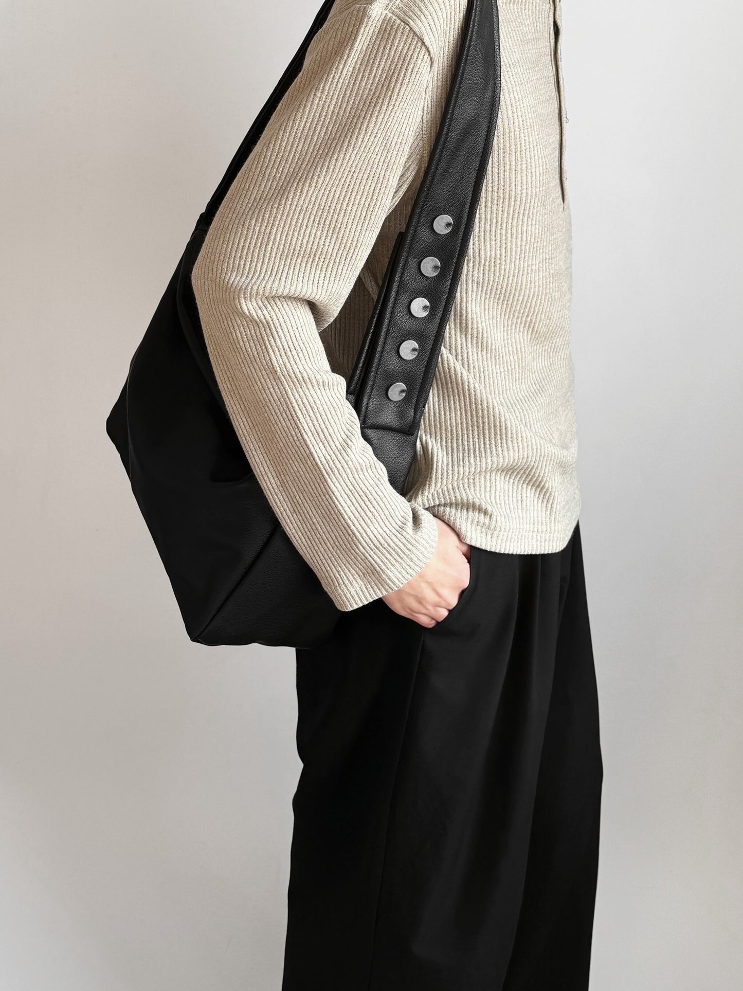 'Star Sequence' five-buckle leather crossbody bag