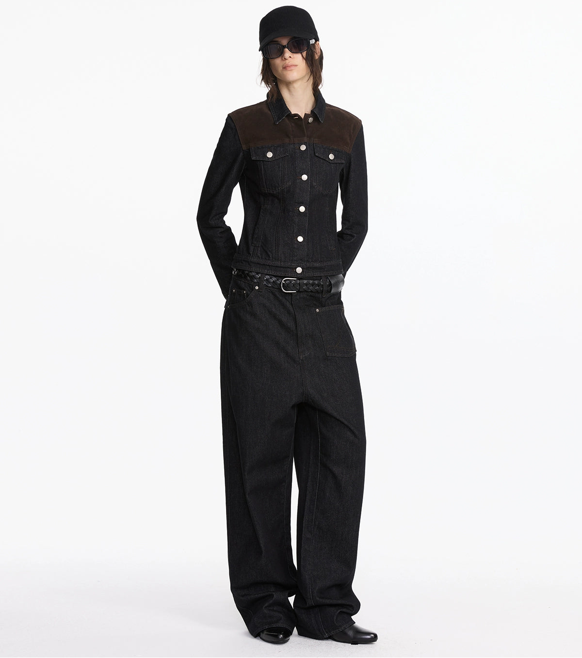 Suede Stitched Slim Jacket