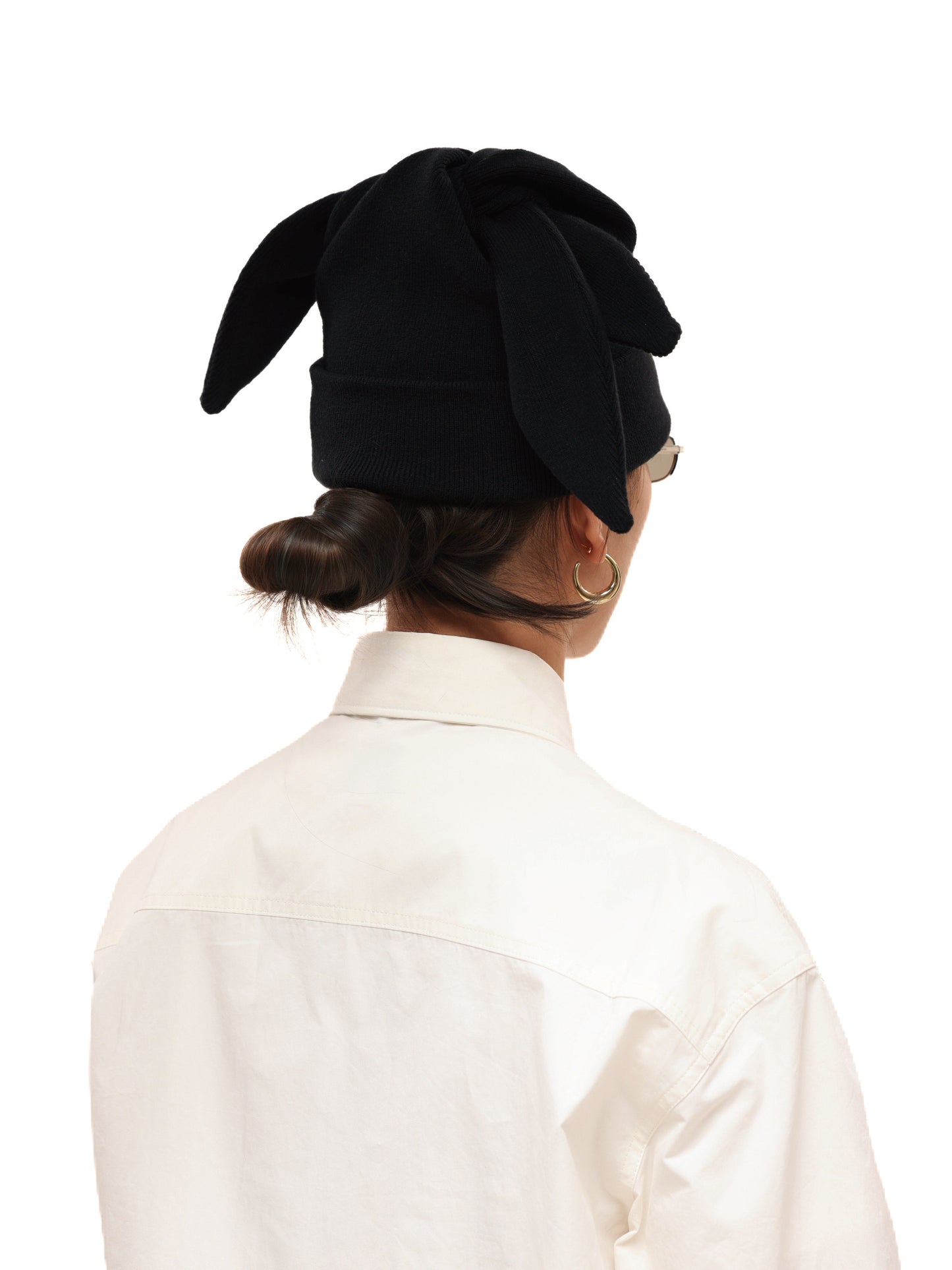 Three-ear knit beanie