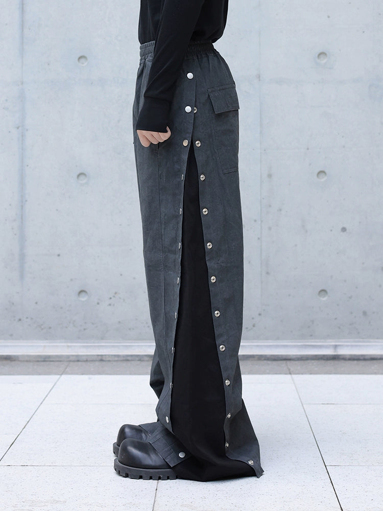 panelled  opium wide-leg trousers