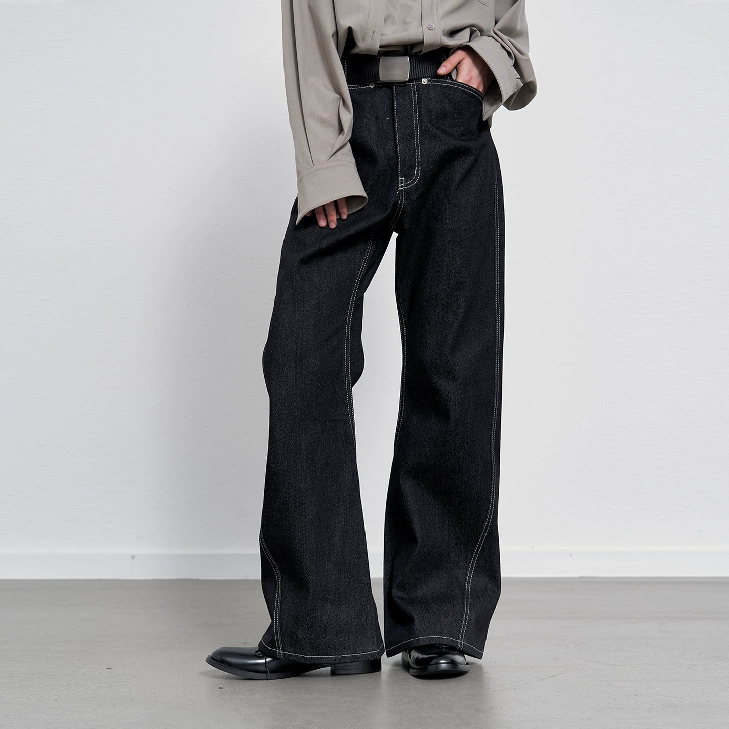 Solid Bootcut Jeans