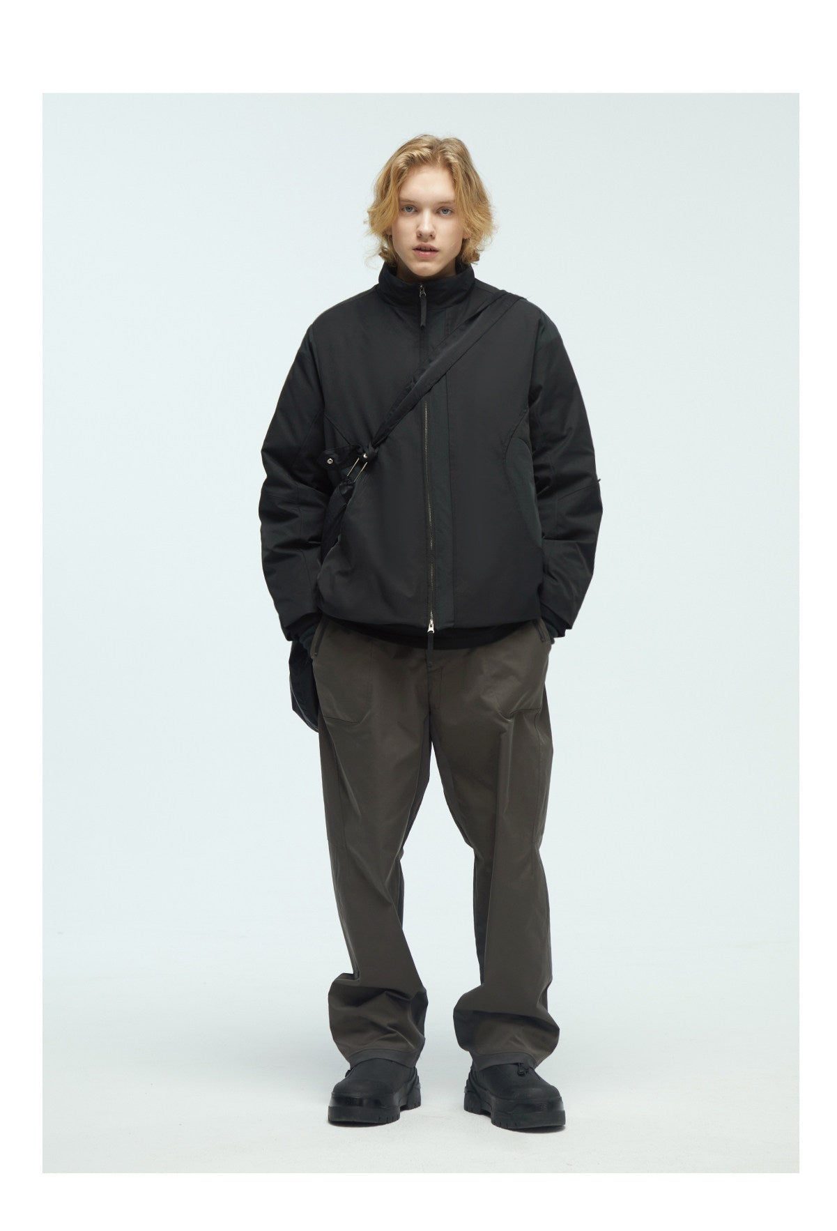 Stitched duck down jacket