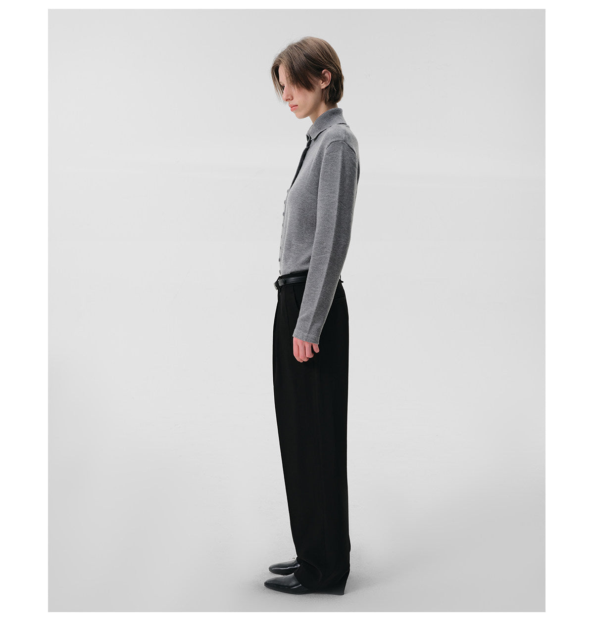 Wool Floral Button knit