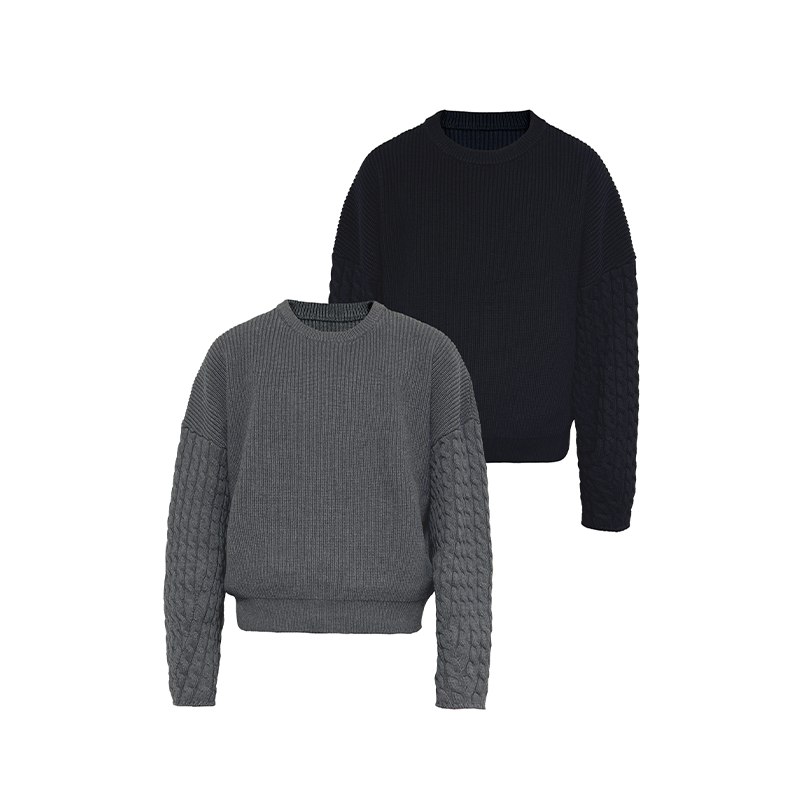 Pure cotton cable sweater