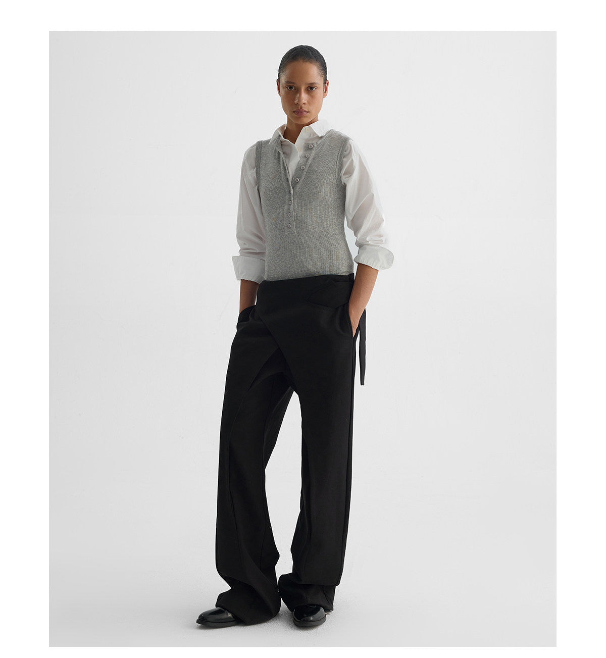 Tailored waist ring trousers