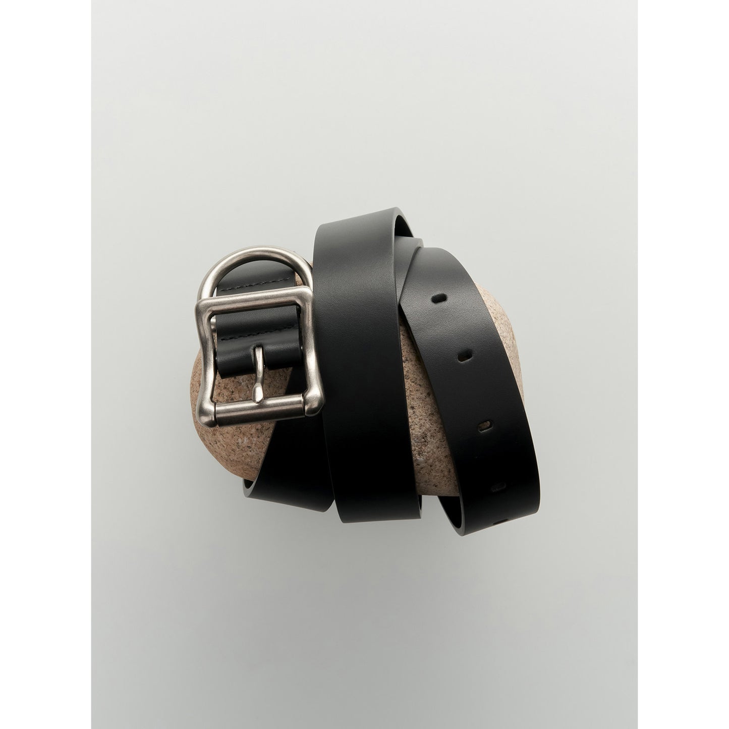 Aged Antique Silver Calfskin Belt