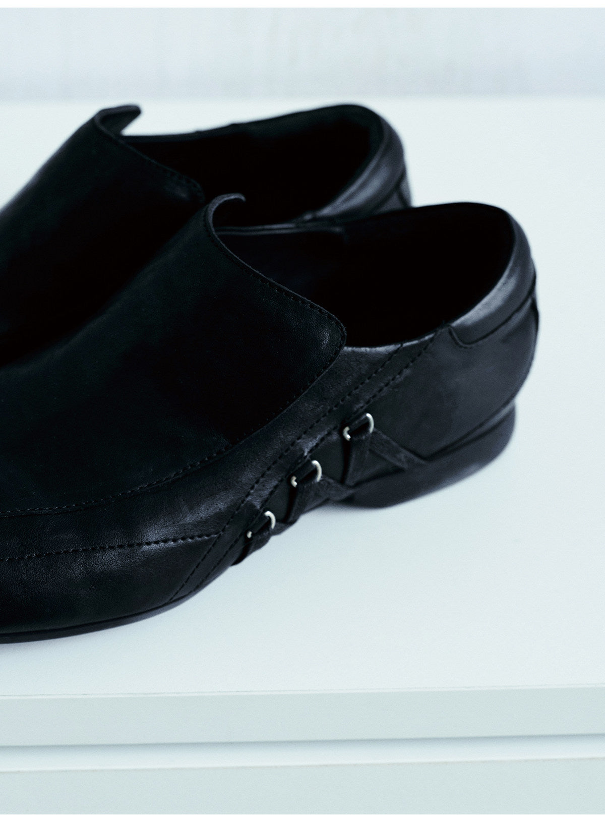 Strap Washed Leather Shoes