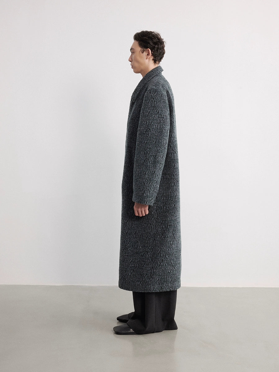 Wool Interwoven Texture Coat