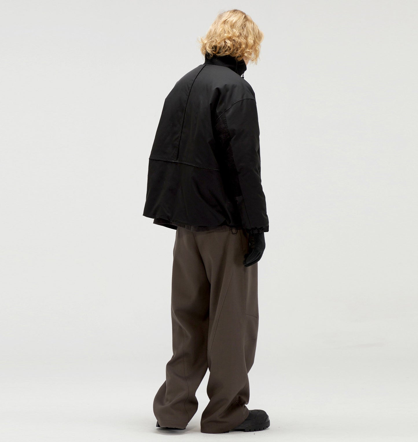 Heavy insulated cropped padded jacket winter